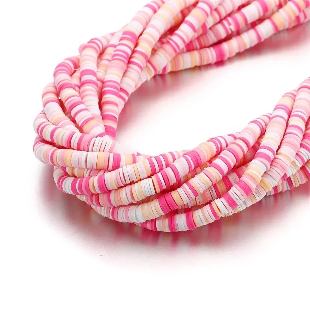 Color: Burgundy, Item Diameter: 6mm - 16Inch/Line 6mm Colorful Flat Round Polymer Clay Beads Loose Spacer Beads for DIY Jewelry Making Bracelet Necklace Accessories