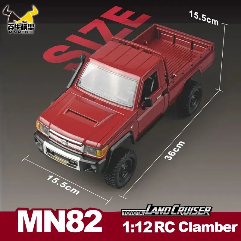 Color: light yellow - MN MODEL 1/12 4X4 Remote Control Diving Off-road Car Retro LC79 Truck Climbing All Terrain Vehicle Rock Crawler Toy for Adult