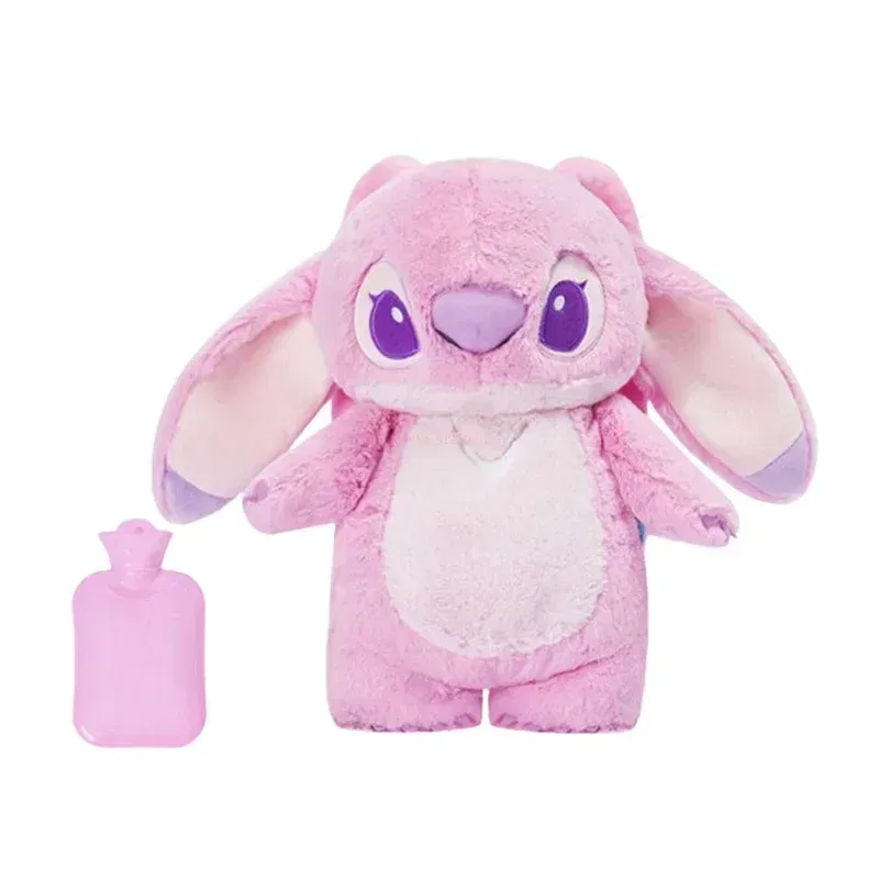 Color: Orange - Disney Stitch Angel Lotso Plush Hand Warm Bottle Hot Water Bottles Portable Warm Hand Bag Hand Warmer Holiday Gift For Girlfrien