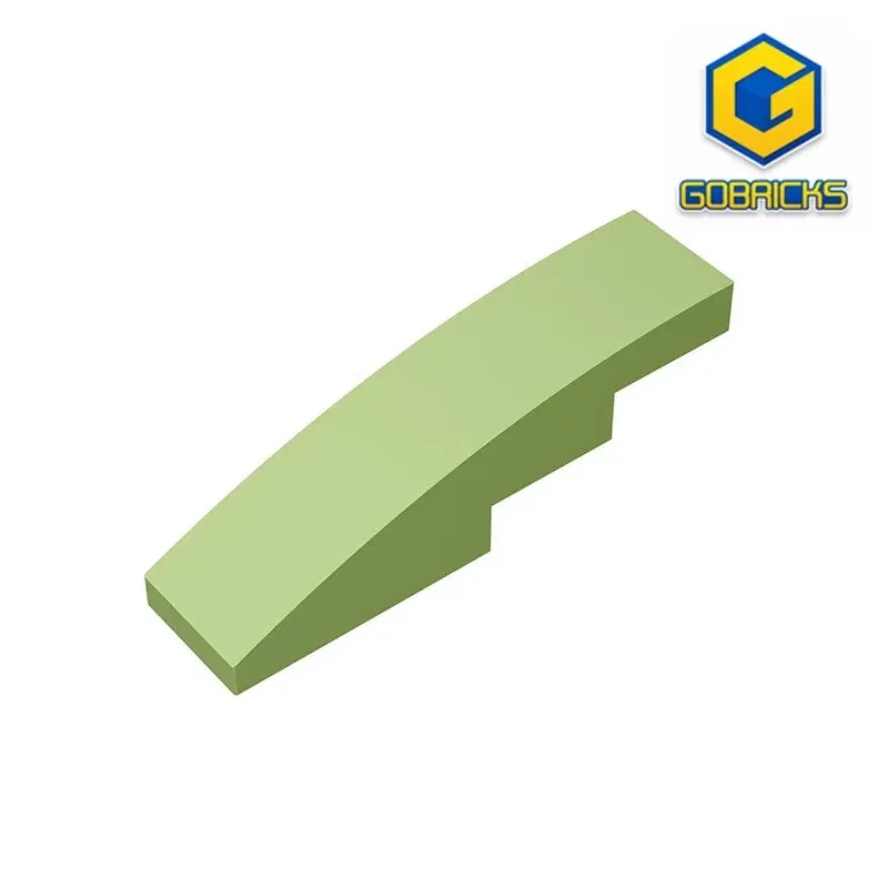Color: Silver - Gobricks GDS-658  Slope, Curved 4 x 1 compatible with lego 11153 61678 pieces of children's DIY Educational Building Blocks