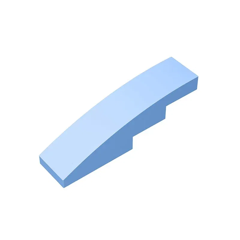 Color: Silver - Gobricks GDS-658  Slope, Curved 4 x 1 compatible with lego 11153 61678 pieces of children's DIY Educational Building Blocks