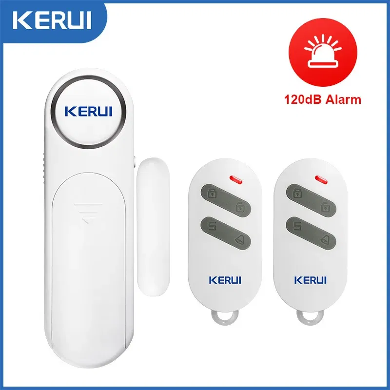 Color: Brown, Ships From: CHINA - KERUI Wireless Door/Windows Sensor Alarm 300ft 120dB Anti-Theft Smart Remote Control For Kids Cabinet Safety Home Security