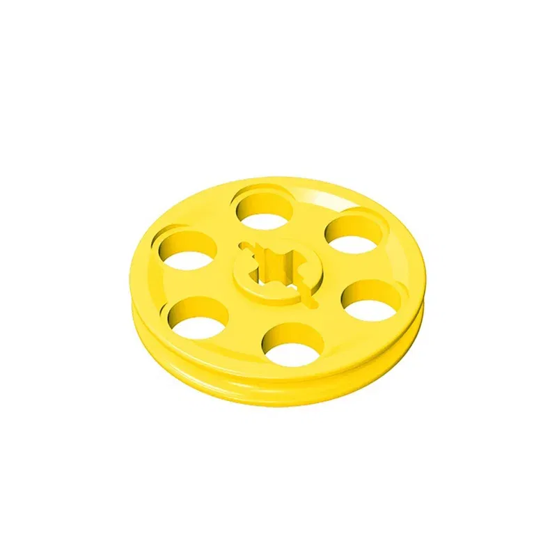 Color: Yellow - Buildings Blocks 4185 Wedge Belt Wheel (Pulley) For 2815 Tire High-Tech Wedge Belt Wheel GBC Toy MOC Set