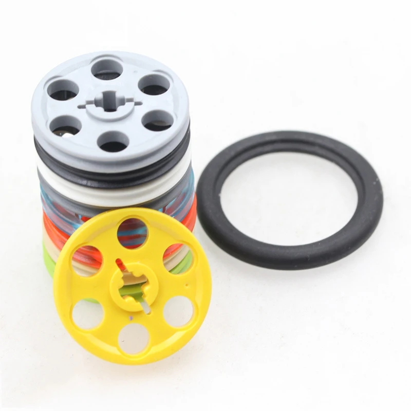 Color: Yellow - Buildings Blocks 4185 Wedge Belt Wheel (Pulley) For 2815 Tire High-Tech Wedge Belt Wheel GBC Toy MOC Set