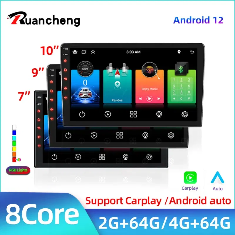 Color: Black, Ships From: CHINA - 2 din 7 9 10 inch Car play Android Radio Multimedia CarPlay Android Auto 2 din stereo receiver Player 2DIN GPS 4 8 Core 4G 64G