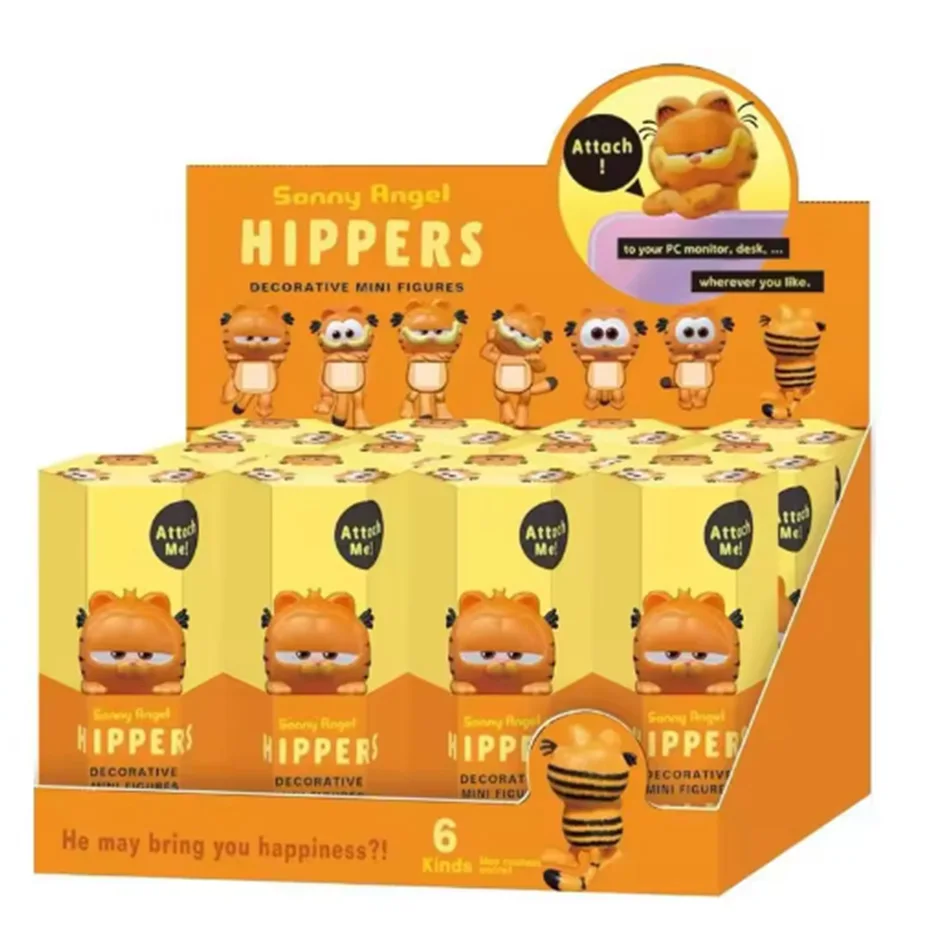 Color: GRAY - Nieuwe Garfield Sonny Angel Blind Box Capybara Anime Figuren Ornamenten Poppen Fans Kinderen Kerstcadeau