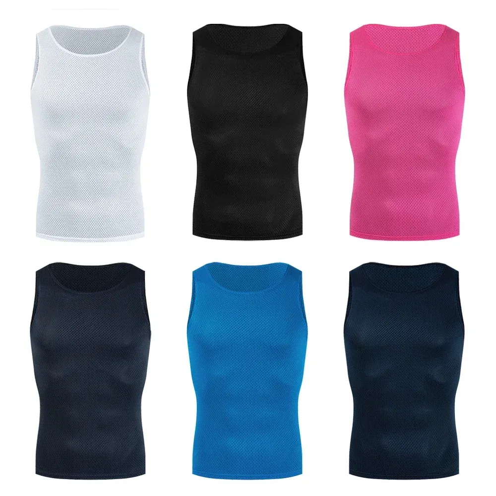 Color: Gold, Size: XXL - Cycling Base Layers Reflective Vest White Cycling Jersey Undershirt Quick Dry Elastici Vest Road Bike Jerseys
