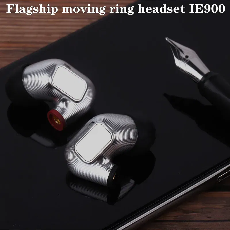 Color: Brown - IE900 IEM Origin In ear Metal Headset HiFi Monitoring Noise Reduction Mobile Computer mmcx Universal Earplugs IE800S IE300 IE600