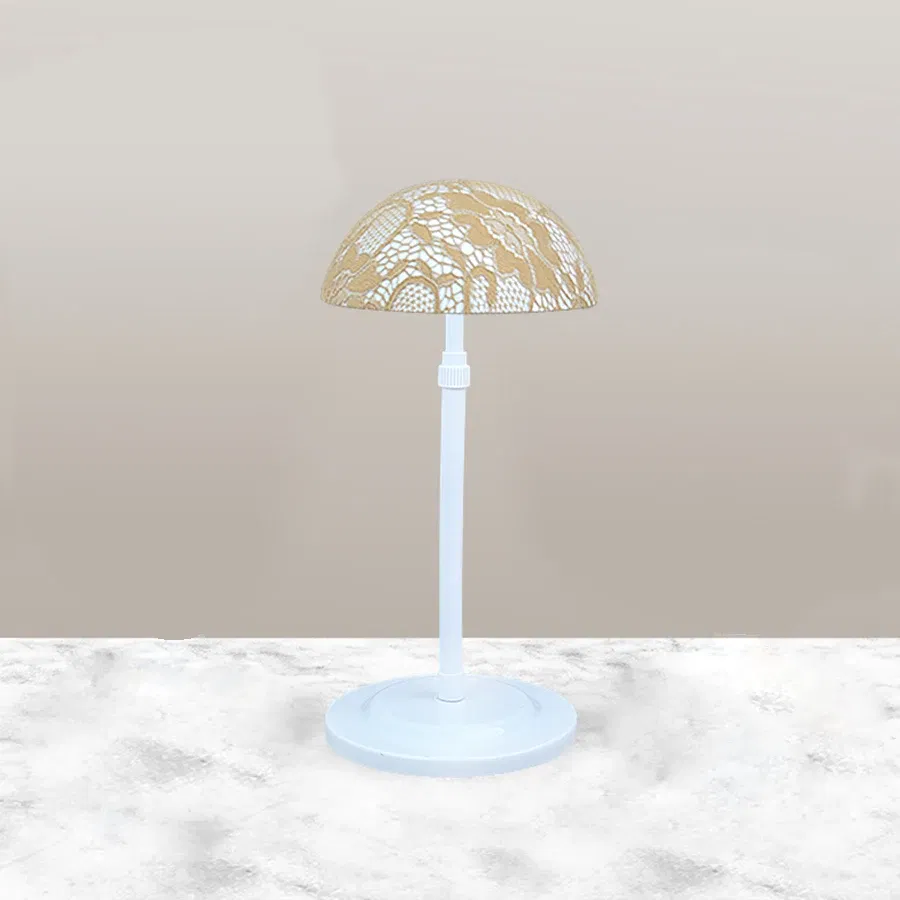 Color: gold color - 1Pc Adjustable Height Wig Stand, Portable Wig Head Holder Tools Hat Display, Non-Slip Wig Stand for Women