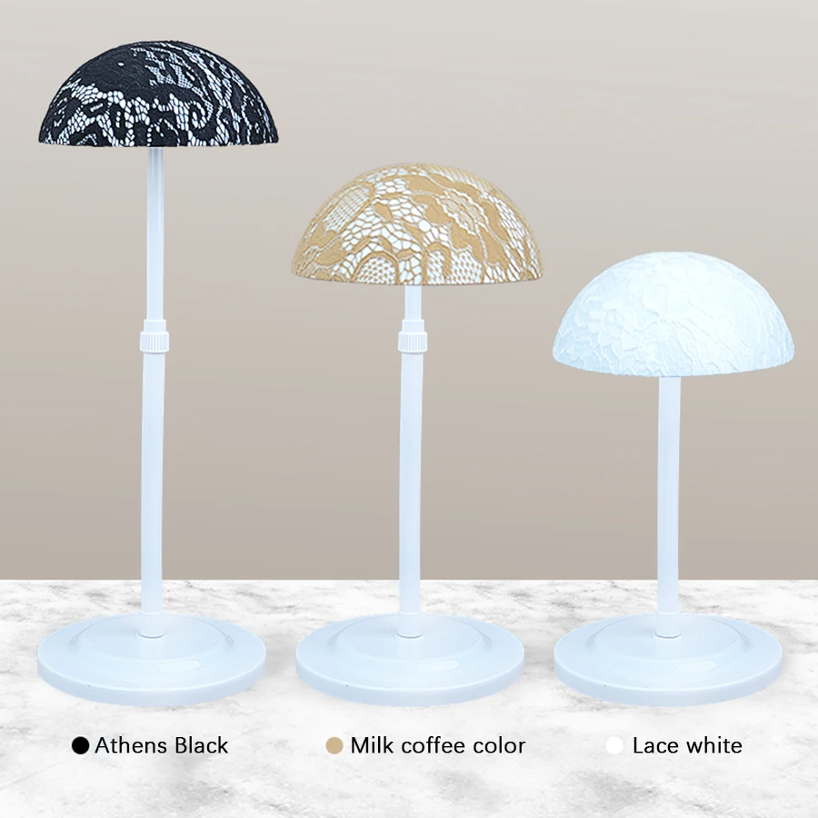 Color: gold color - 1Pc Adjustable Height Wig Stand, Portable Wig Head Holder Tools Hat Display, Non-Slip Wig Stand for Women