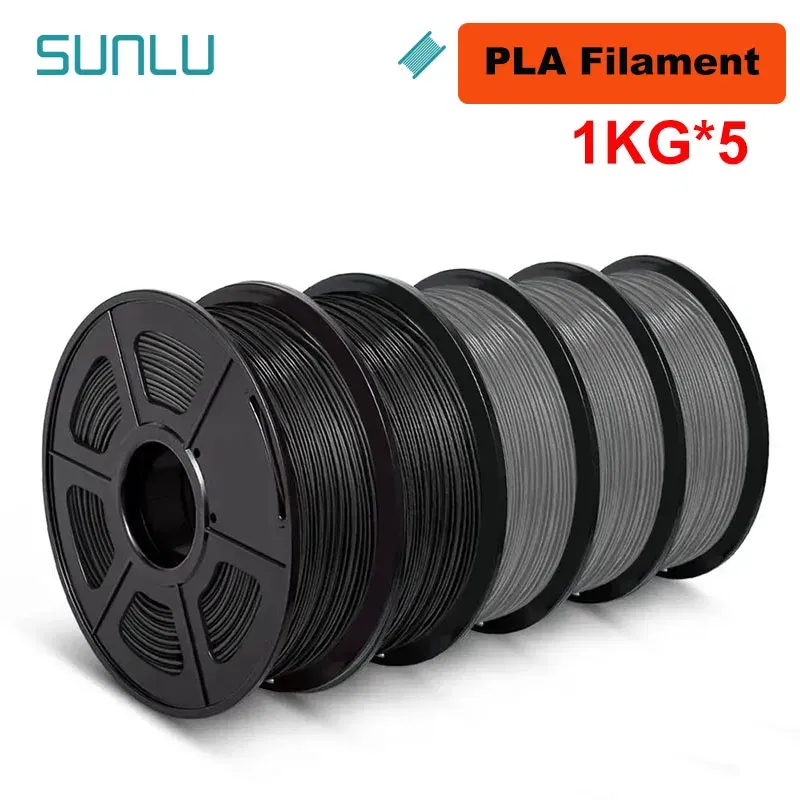 Color: black, Ships From: CHINA - Top 5KG 3D PLA/PETG/PLA PLUS/Clear Filament 1.75mm 5Roll 1KG 3D Printer Neatly Wound 3D Filament for 3D Printer& 3D Pen