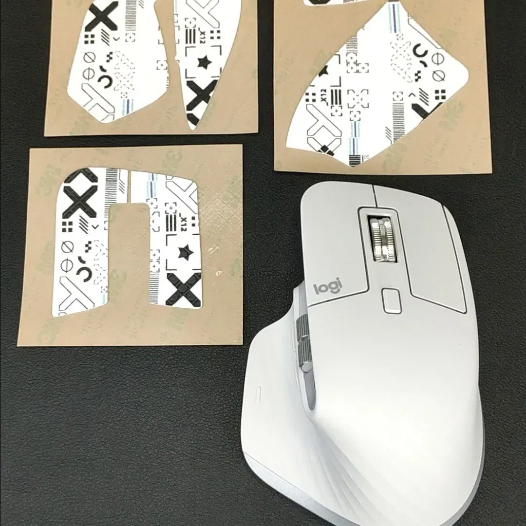 Color: Khaki - Full Set DIY Mouse Skin Skates Side Stickers Anti-slip Tap for Logistic MX Master 3 3S Game Mouse DIY Handmade Mouse Skate