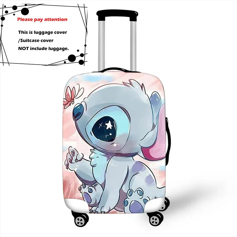 Color: green, Size: M - Lilo Stitch Elastic Luggage Protective Cover Trolley Suitcase Dust Bag Case Cartoon Travel Accessories