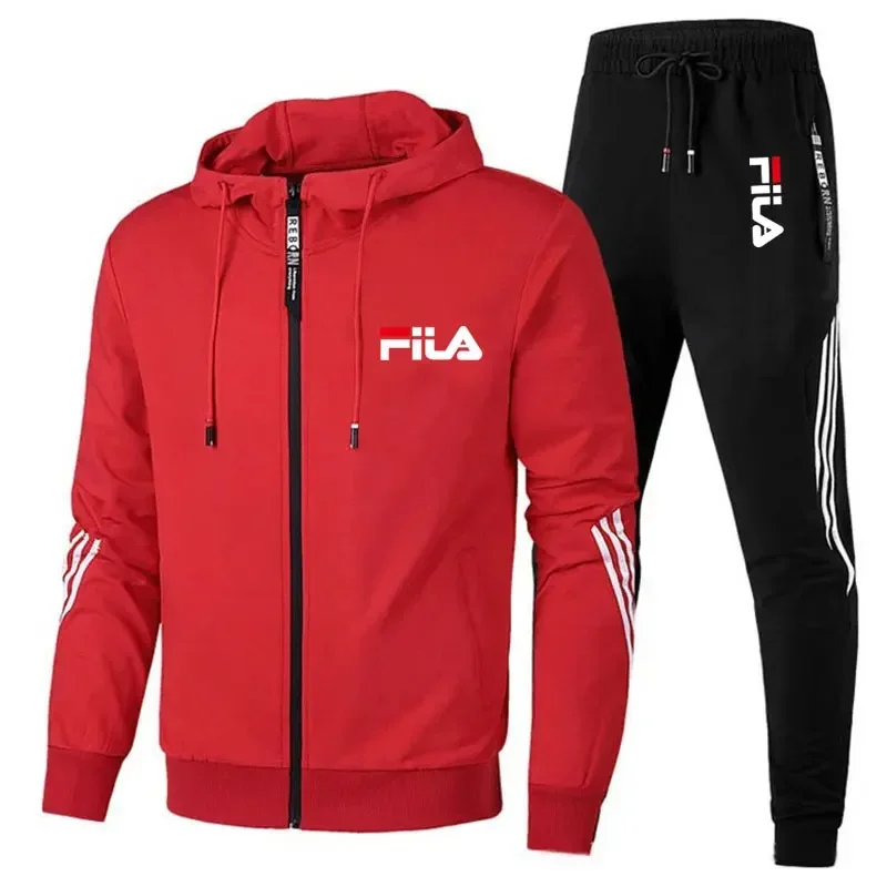 Color: Gold, Size: M, Ships From: CHINA - Men's spring and Fall outdoor zipper jacket + sweatpants jogging set Casual basketball fitness two-piece set