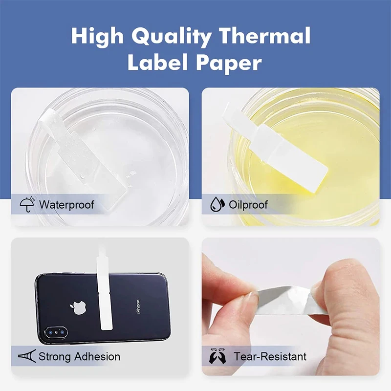 color: Orange - Niimbot Mini Printer Thermal Wire White/ Cable/Color/Round Sticker Self Adhesive Waterproof   Sticker For B1 B21 B203