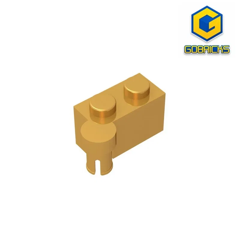 Color: Chocolate - Gobricks GDS-810 HINGE 1X2 UPPER PART compatible with lego 3830 children's DIY Educational Building Blocks Technical