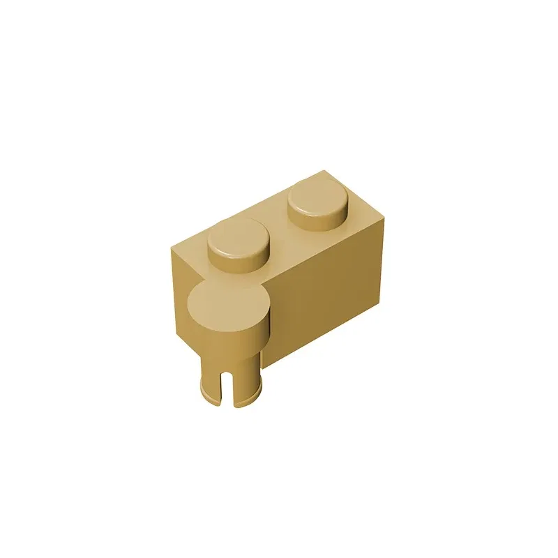 Color: Chocolate - Gobricks GDS-810 HINGE 1X2 UPPER PART compatible with lego 3830 children's DIY Educational Building Blocks Technical