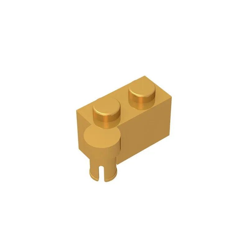 Color: Chocolate - Gobricks GDS-810 HINGE 1X2 UPPER PART compatible with lego 3830 children's DIY Educational Building Blocks Technical