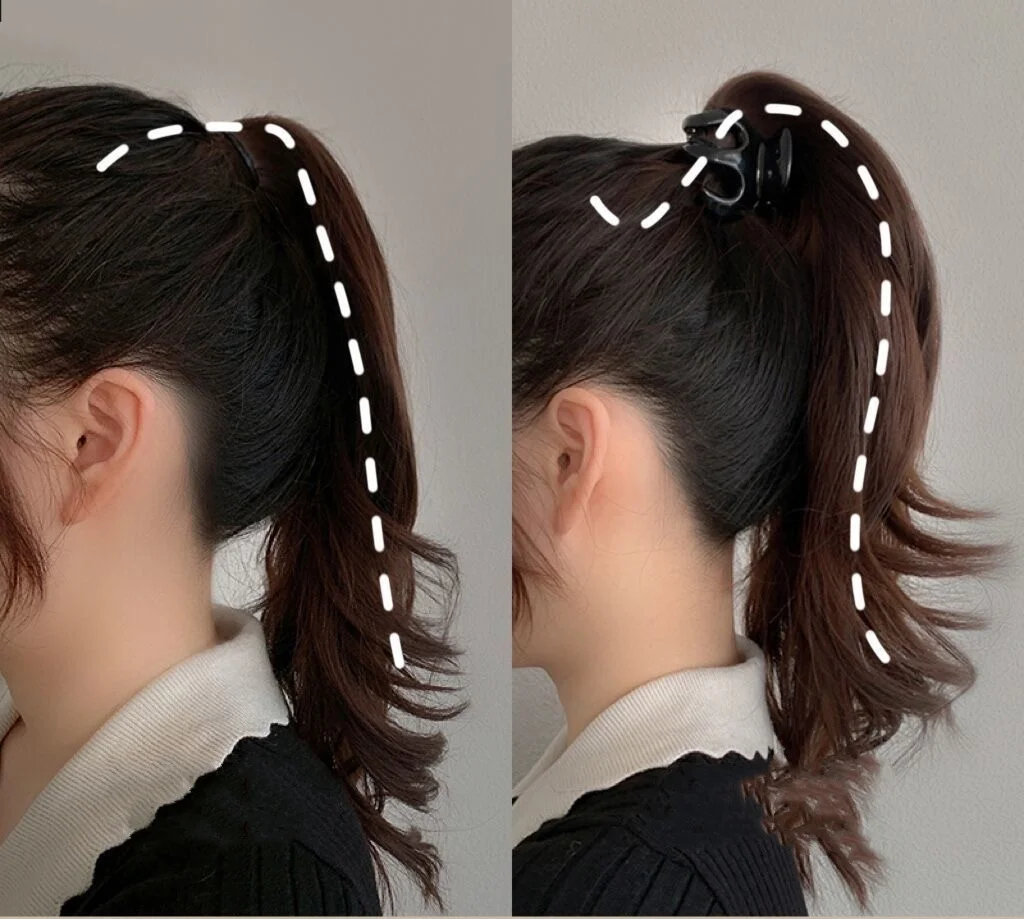 Color: GRAY - Korean Fashion Hight Ponytail Hair Claw Clip Acrylic Small Hair Claws Women Girls Shark Clips Headwear Barrette Hair Accessories