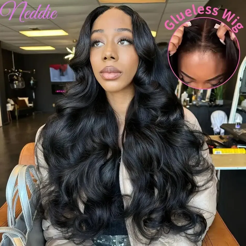 Stretched Length: 36inches, Hair Color: #2, Density: 150%, Ships From: CHINA - Body wave Wigs Glueless Wig Human Hair Ready To Wear 5x5 Lace Frontal Wig 4x4 Brazilian Closure Wig For Women Lace Front Wigs