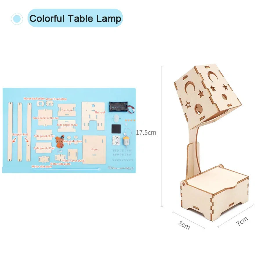 Color: GRAY - DIY Physical Model Science Experiment Educational Toy Handmade Small Production Assembly Craft Technology Project for School Kid