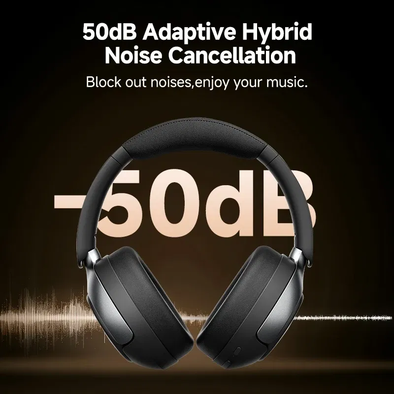 Color: Red, Ships From: CHINA - QCY H3 Pro ANC Wireless Headphone 50dB Noise Canceling Hi-Res Spatial Audio Earphone with LDAC Bluetooth 5.4 Over Ear Headset