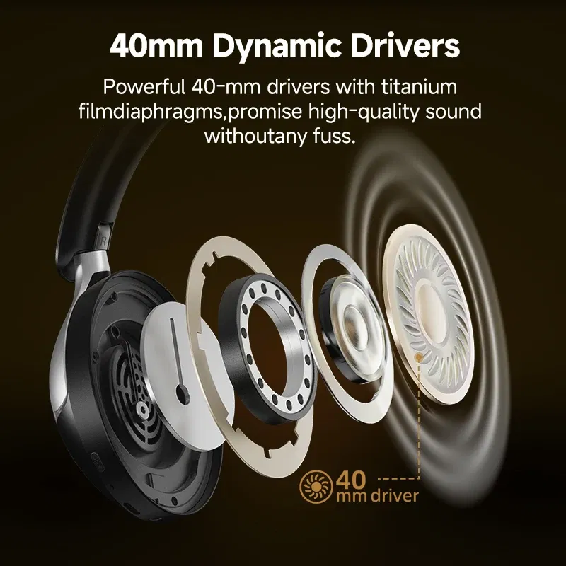 Color: Red, Ships From: CHINA - QCY H3 Pro ANC Wireless Headphone 50dB Noise Canceling Hi-Res Spatial Audio Earphone with LDAC Bluetooth 5.4 Over Ear Headset