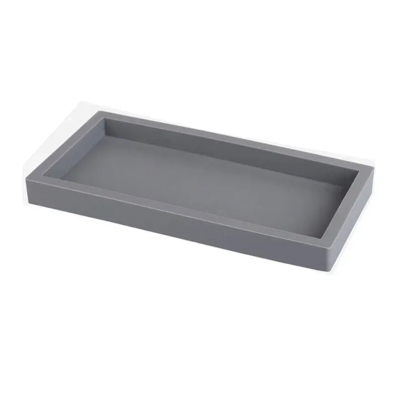 Color: Bronze, Size: XL - Bathroom Counter Tray, Thickened Silicone Bathroom Vanity Tray, Shatterproof Durable Rectangle Bathroom Tray Soap Dispenser Tray