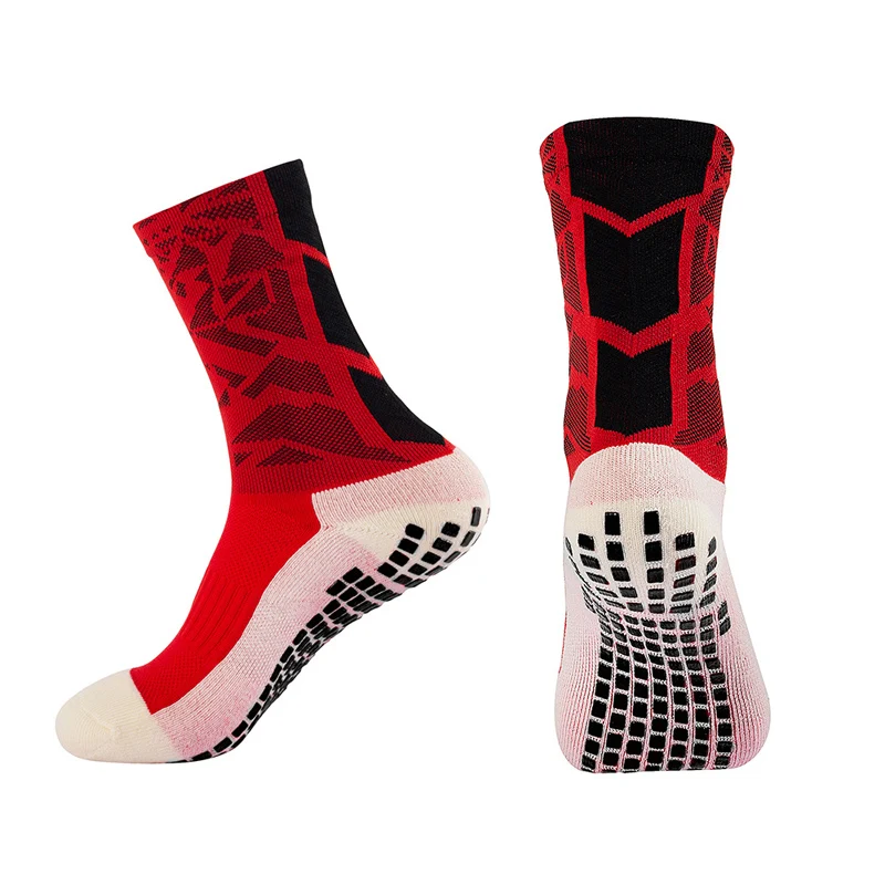 New Camo Outdoor Sports Socks Breathable Sweat-Wicking Soccer Socks Competition Training Non Slip Silicone Football Socks
