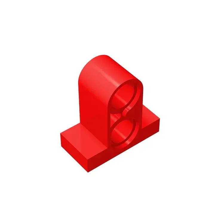 Color: Clear - Gobricks GDS-937 Technical, Pin Connector Plate 1x2x1 2/3 with 2 Holes compatible with lego 32530 Educational Building Blocks