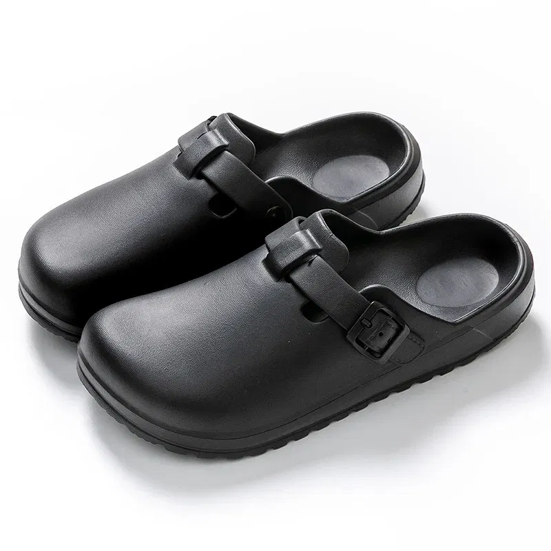 Color: LIGHT BLUE, Shoe Size: 42 - Eyriphy Women Clogs Slippers Men Working Shoes Nurses Soft Eva Slides Anti-Slip Lab Waterproof Medical Slippers Fashion Sandals