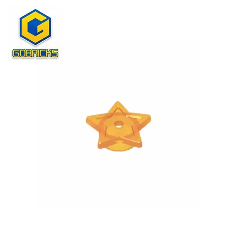 Color: GRAY - Gobricks GDS-90488 Plate, Round 1 x 1 with Star and Small Pin Hole compatible with lego 28619 11609 pieces of children's toys