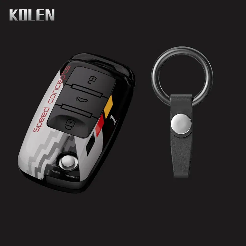 Color Name: MULTI - ABS Car Folding Key Case Cover Shell For Volkswagen VW Polo Golf Passat Beetle Caddy Tiguan Skoda Octavia Kodiaq Seat Leon Altea