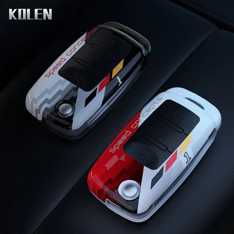 Color Name: MULTI - ABS Car Folding Key Case Cover Shell For Volkswagen VW Polo Golf Passat Beetle Caddy Tiguan Skoda Octavia Kodiaq Seat Leon Altea