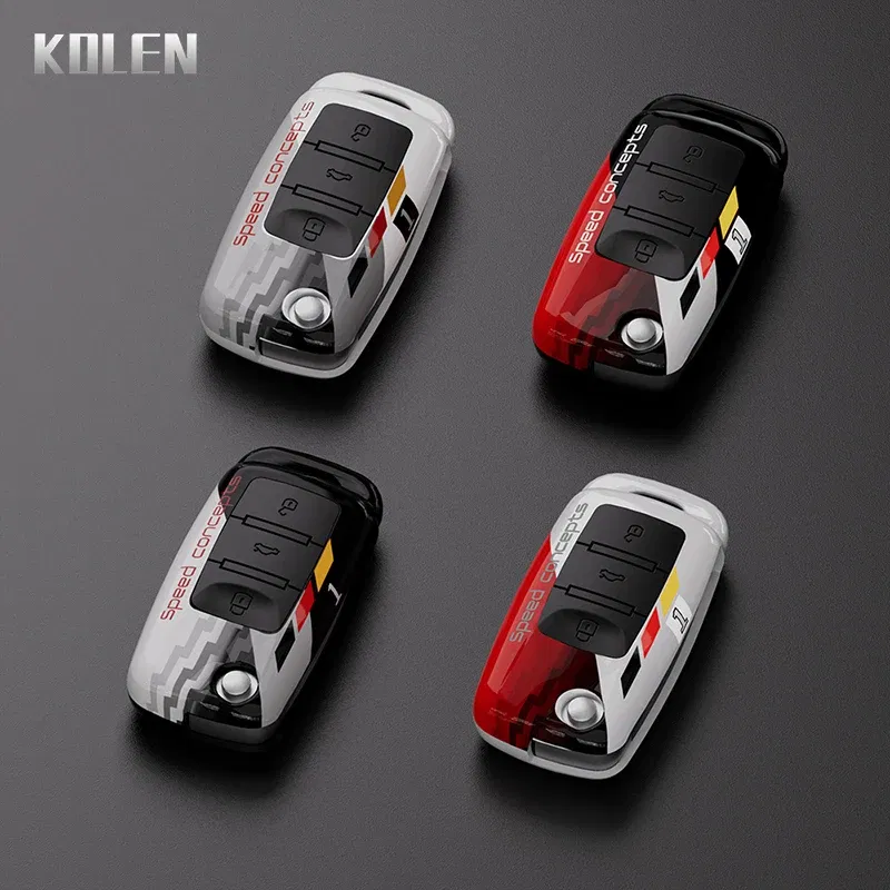 Color Name: MULTI - ABS Car Folding Key Case Cover Shell For Volkswagen VW Polo Golf Passat Beetle Caddy Tiguan Skoda Octavia Kodiaq Seat Leon Altea