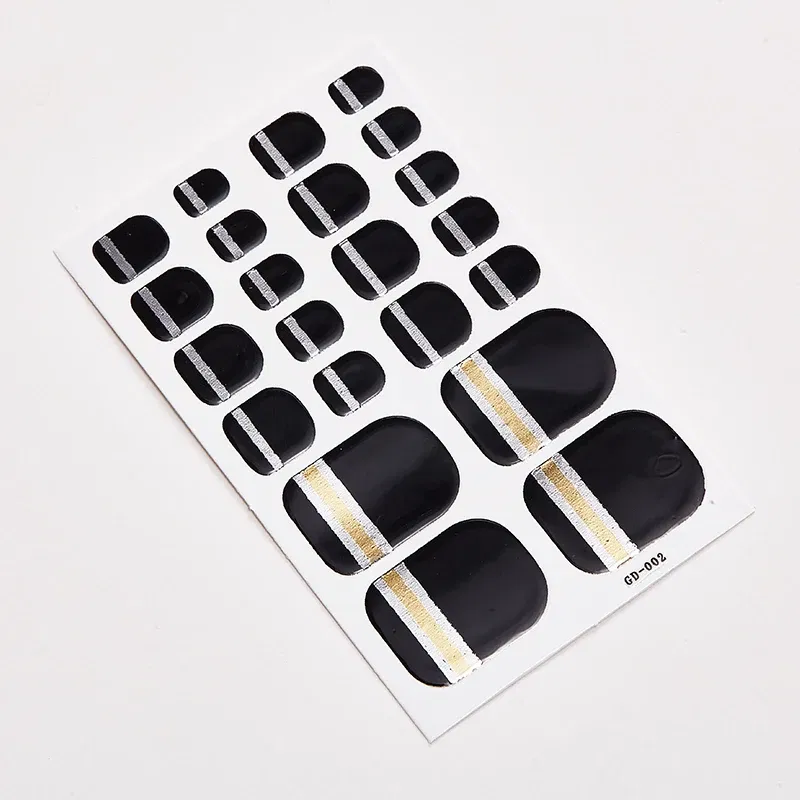 Color: Ivory - 22 Tips/Sheet Women Salon Nail Wraps DIY Self Adhesive Nail Sticker Decals Plain Stickers Nails Sticker Designer Designed