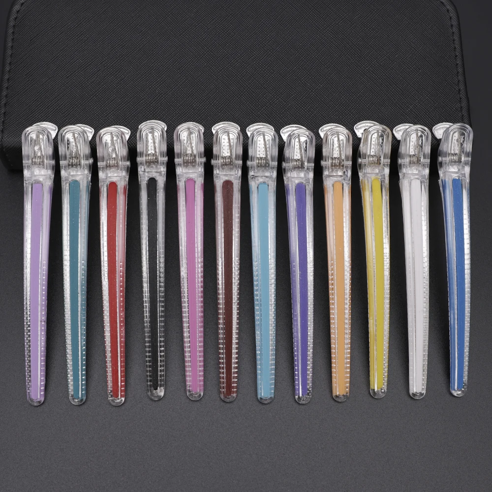 Color: DARK GRAY, Ships From: CN - 12pcs Heat-Proof Hairpins Hairdressing Sectioning Cutting Hair Clamps Anti-static Women's Hair Clips Styling Accessories