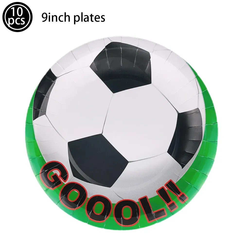 Color: light yellow, Capacity: 480ml - Soccer Party Disposable Tableware Paper Plates Cups Napkins Football Party Supplies Soccer Birthday Party Decoration