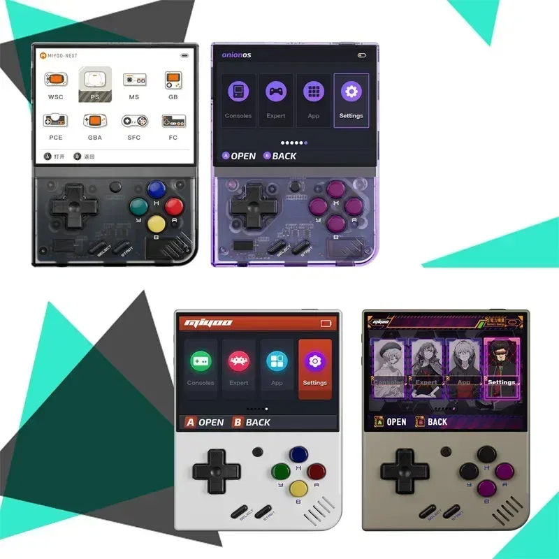 Color: Gold, Bundle: Bundle 1 - MIYOO Mini Plus Portable Retro Handheld Game Console V2 Mini+ IPS Screen Classic Video Game Console Linux System Children's Gift