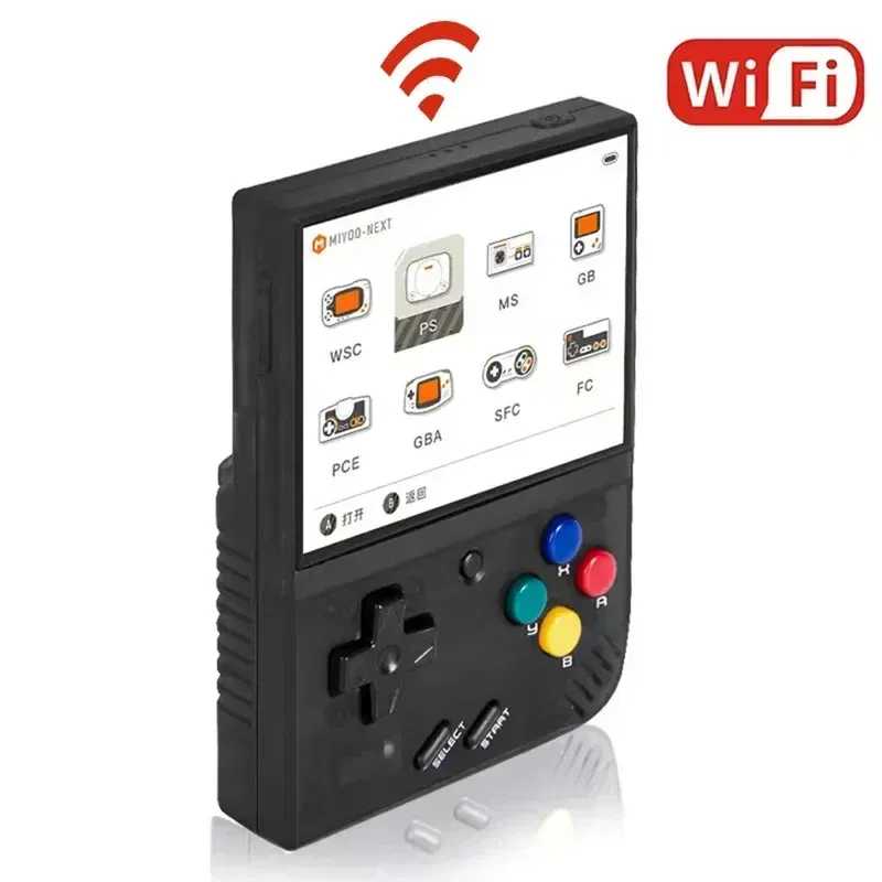 Color: Gold, Bundle: Bundle 1 - MIYOO Mini Plus Portable Retro Handheld Game Console V2 Mini+ IPS Screen Classic Video Game Console Linux System Children's Gift