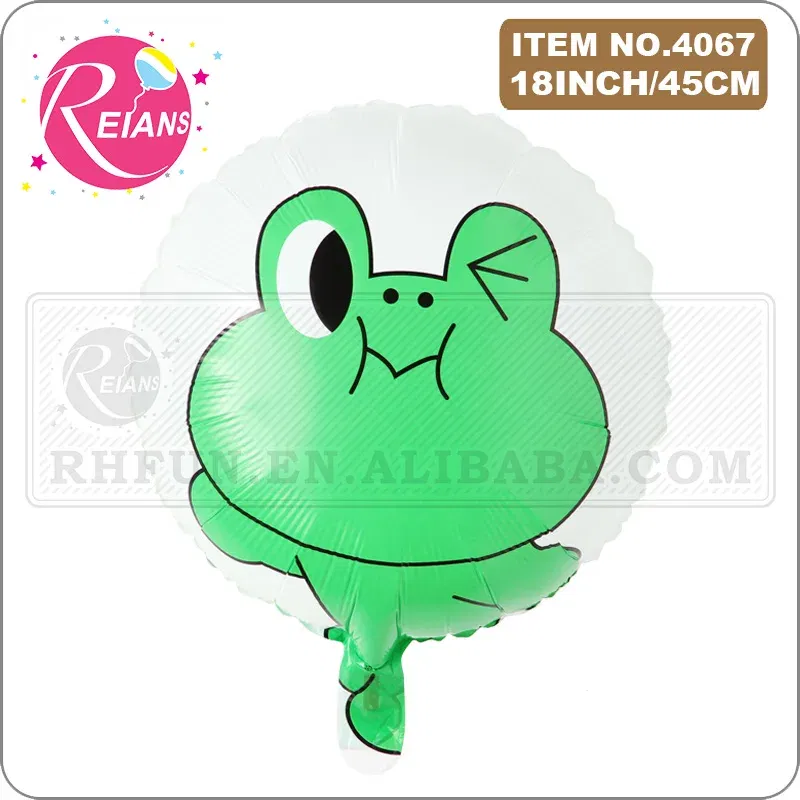 Color: MINT GREEN - Cartoon Animal round shape Cute Bear Friend Balloon Rabbit For Children Birthday Party Baby Shower Supplies ballon baloon globos