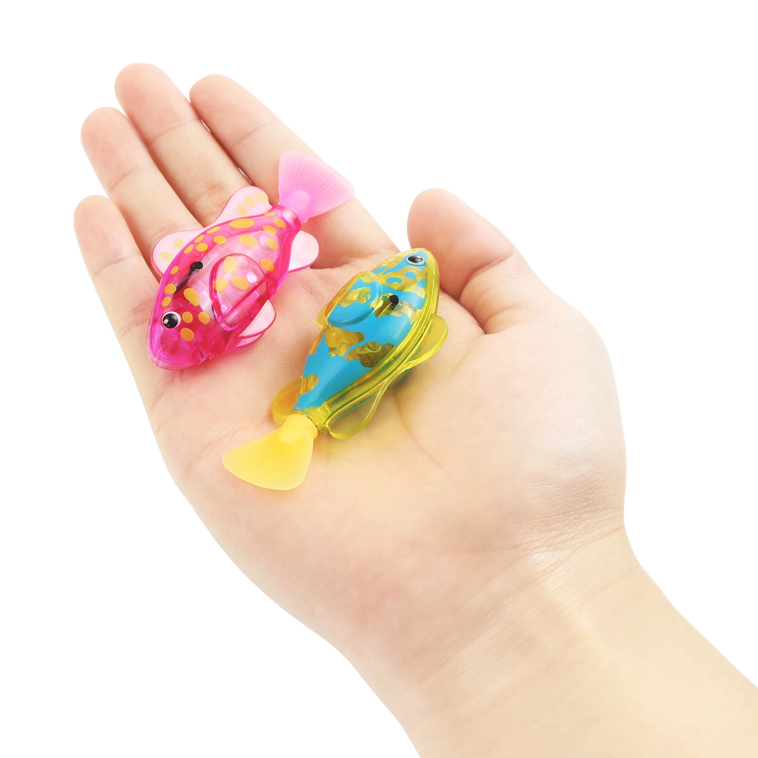 Color: WHITE - Children's Water Playing Electronic Fish Sensing Luminescent Toy Shower Shower Shower Swimming Swinging Fish