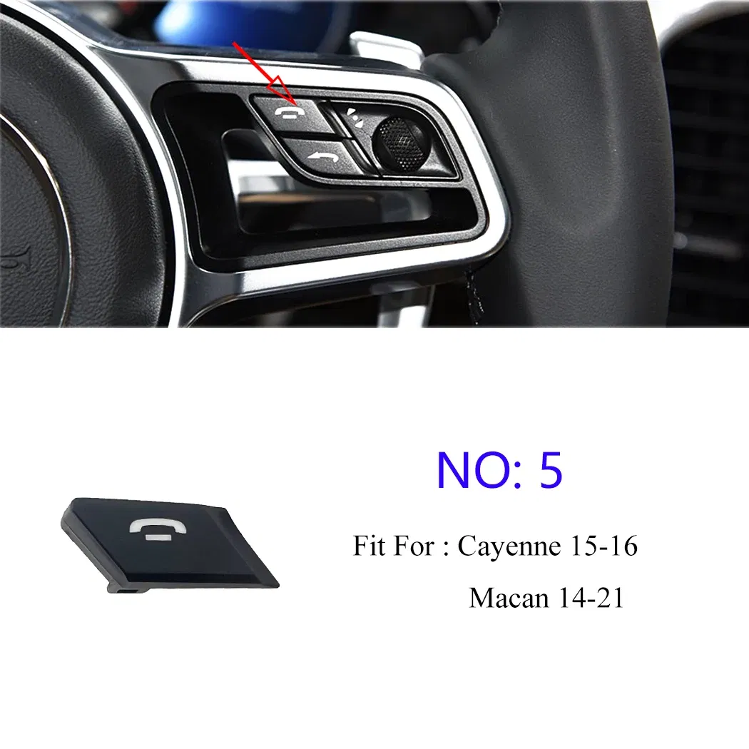 Color: WHITE - ESIRSUN Steering Wheel Multi-function Button Volume Adjustment Phone Switch Button For Porsche 2015-16 Cayenne 2014-21 Macan