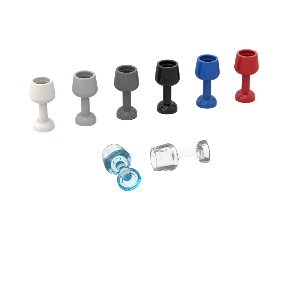 Color: black - 10Pcs MOC Parts 33061 Utensil Equipment Goblet Large Compatible Bricks DIY Assmble Building Blocks Particle Kid Brain Toy Gift