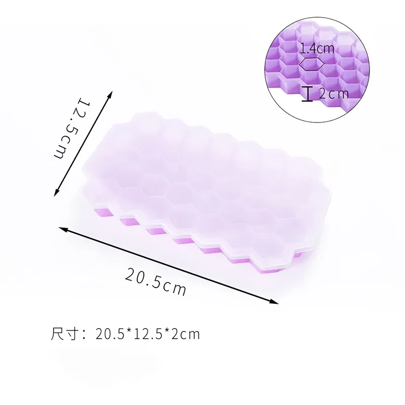 Color: Pink, Size: M - 4/2/1PCS Silicone Ice Cube Mold 148 Cube Large-capacity Ice Trays Food Grade Ice Maker BPA Free Reusable Ice Maker with Lids