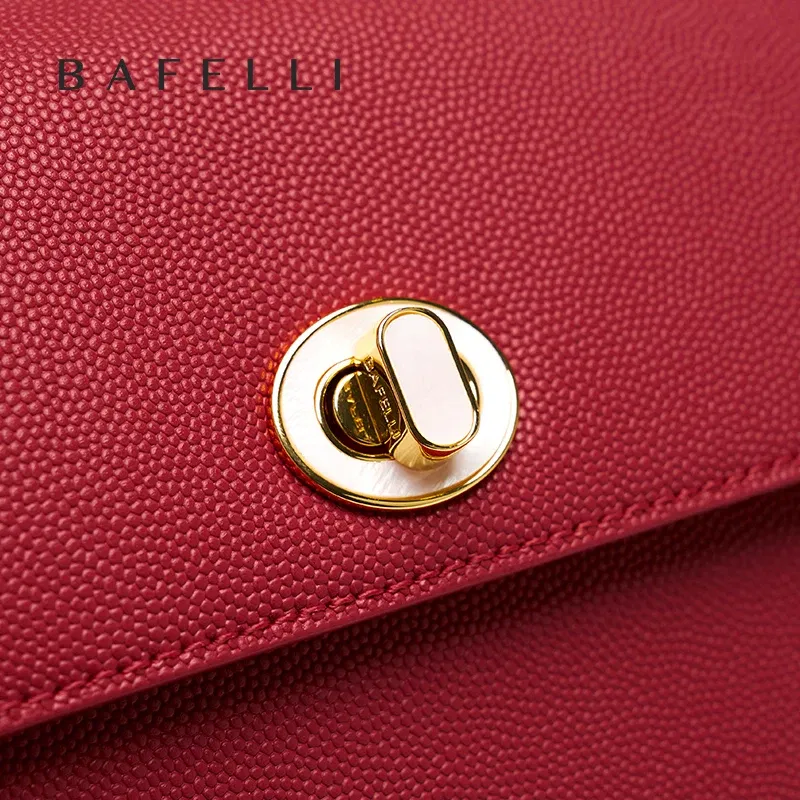 Color: Blue - BAFELLI 2024 WOMEN'S NEW TREND LEATHER SADDLE BAGS FASHION STYLE ORIGINAL DESIGNER LUXURY BRAND CASUAL CROSSBODAY PURSE SHOULDER