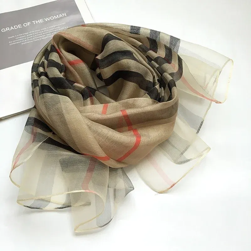 Color: Red - Silk&Wool Scarf For Women Four Seasons Scarf Big Size 84*190cm