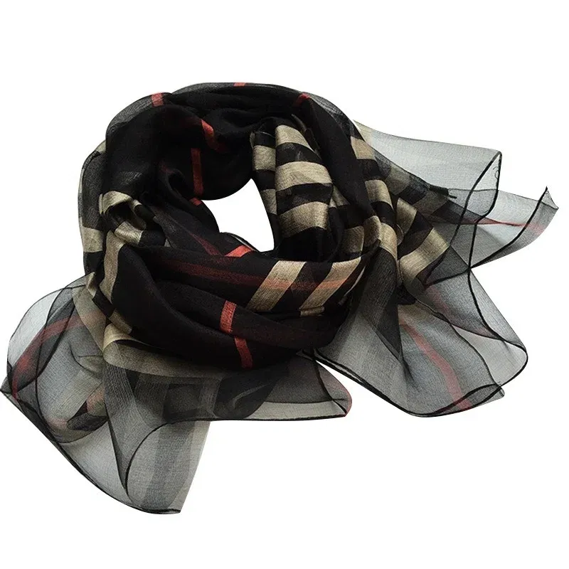 Color: Red - Silk&Wool Scarf For Women Four Seasons Scarf Big Size 84*190cm