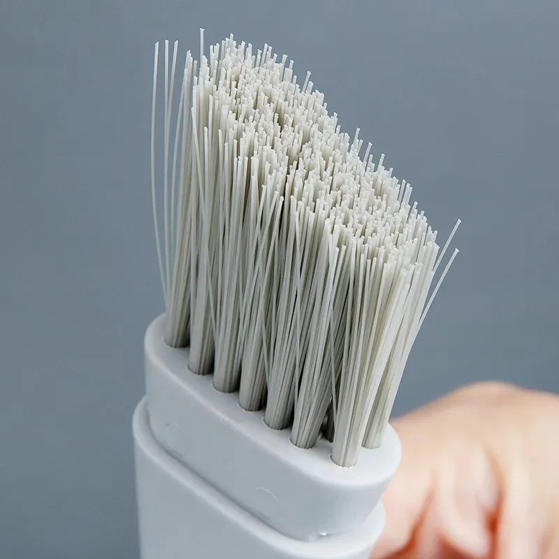 Color: Green - 2Pcs Window Groove Cleaning Brush Windows Slot Cleaner for Door Floor Gap Keyboard Brush+Dustpan Household Cleaning Tools Kit