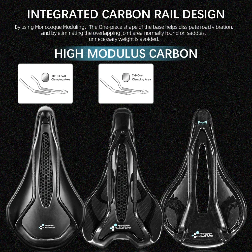 Color: PURPLE - RYET Carbon Bicycle Saddle 3D Printed Saddle EVA Saddle Ultralight Bike Seating Triathlon Road MTB Mountain Gravel Cycling Parts